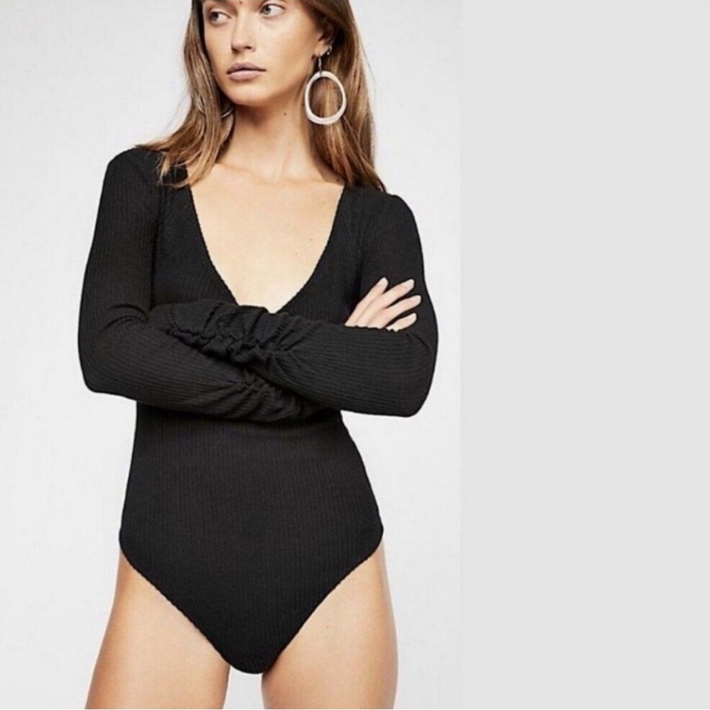 Free People Cozy Up With Me Knitted Bodysuit